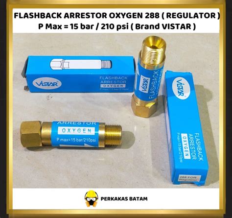 Jual Flashback Arrestor For Regulator Oxigen 288 Yamato Kota Batam