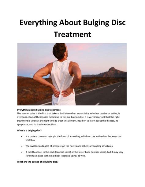 SOLUTION: Everything about bulging disc treatment - Studypool