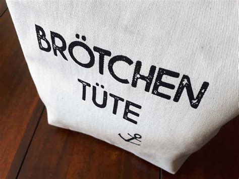 Br Tchent Te Mit Aufdruck Brotbeutel Aus Baumwolle Zero Waste