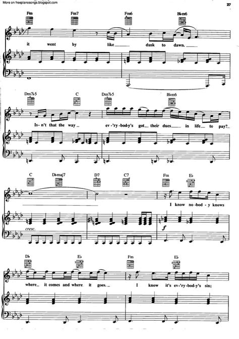 Dream On Free Sheet Music By Aerosmith Pianoshelf