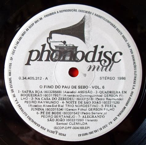 Coletânea O fino do pau de sebo vol 6 Forró em Vinil