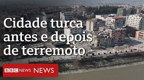 V Deos De Drone Mostram Antes E Depois De Terremoto Na Turquia Bbc