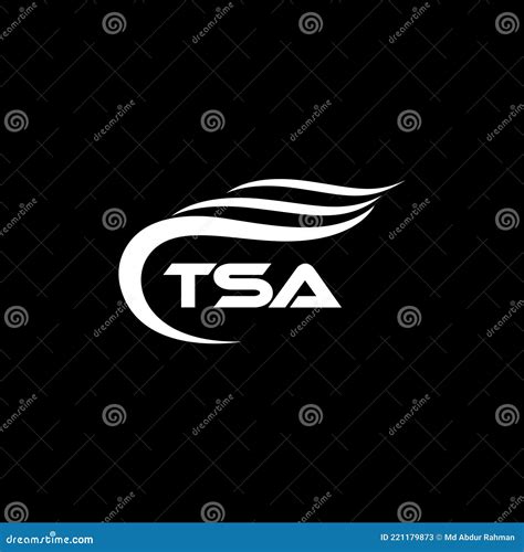 TSA Letter Logo Design on Black Background.TSA Creative Initials Letter ...