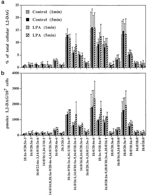 Time Dependent Changes In 1 2 Diacylglycerol Species In PAE Cells