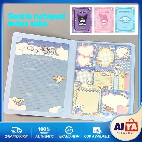 Jual Memopad Sanrio Memo Pad Aesthetic Tanpa Lem Sticky Notes Pastel