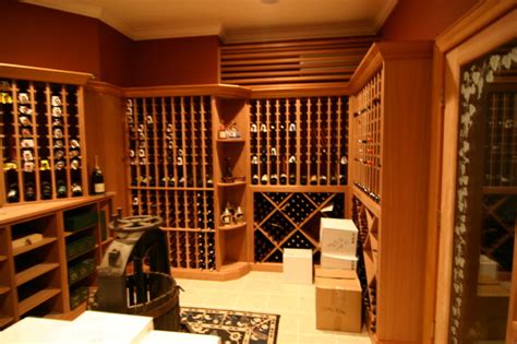 Custom Mahogany Wine Cellar Traditional Wine Cellar New York By