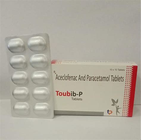 Toubib P Aceclofenac Paracetamol Tablets At Rs Box In Chandigarh