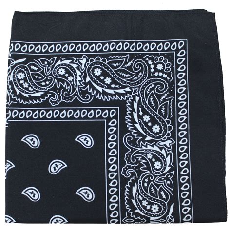 Mechaly Mechaly Paisley Cotton Bandanas Pack Black