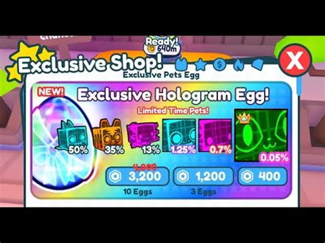 Opening Exclusive Hologram Eggs In Pet Simulator X YouTube