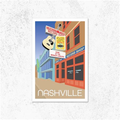 Nashville Poster Etsy