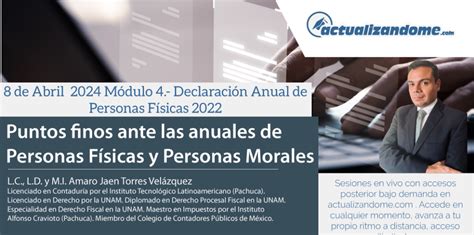 Puntos Finos Ante Las Anuales De Personas Físicas Y Personas Morales