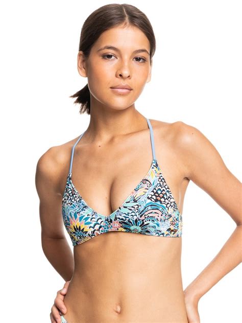 Marine Bloom 2021 Athletic Tri Bikini Top For Women Roxy