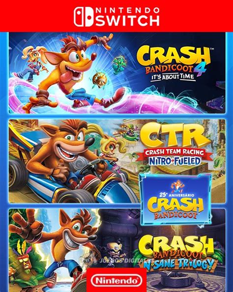 5 EN 1 CRASH BANDICOOT CRASHIVERSARY BUNDLE NINTENDO SWITCH Juegos