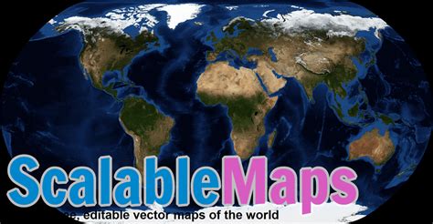 ScalableMaps Vector Map Of World Blue Marble With Topography And