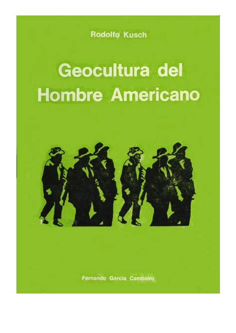 PDF Geocultura Del Hombre Americano Rodolfo Kusch DOKUMEN TIPS