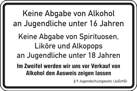 Aushang Keine Abgabe Von Alkohol An Kaufland De