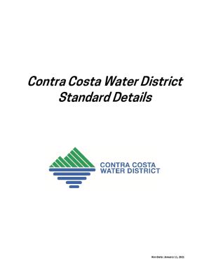 Fillable Online Contra Costa Water District Standard Details Fax Email ...