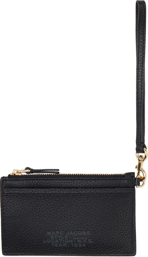 Black The Leather Top Zip Wristlet Wallet By Marc Jacobs On Sale