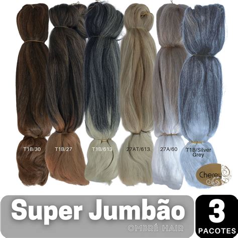 KIT 3 Pacotes Super Jumbo Cherey 390 Gramas Cores Ombrés Donna Bella