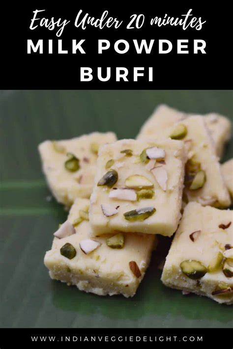 Milk Powder Burfi Instant Burfi Under 10 Minutes Recipe Burfi