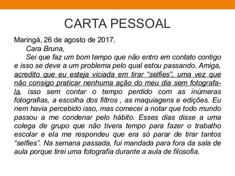 Como Escrever Uma Carta Pessoal Exemplo V Rios Exemplos