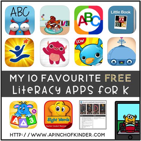 My 10 Favourite Free Literacy Apps For Kindergarten A Pinch Of Kinder