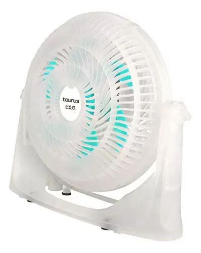 Ventilador de mesa Taurus 108737 branco lâminas turquesas