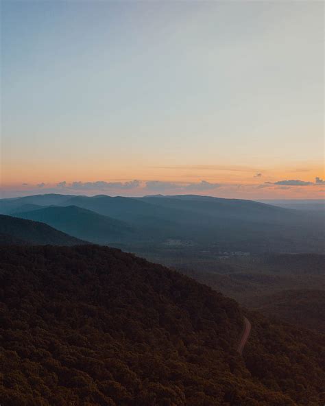 Mountains Hills Aerial View Fog Dusk HD Phone Wallpaper Peakpx