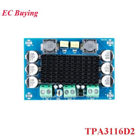 Tpa3116d2 Mono Amplifier Board 100w Dc 12v 26v Tpa3116 High Power Audio Digital Amp Module Sound