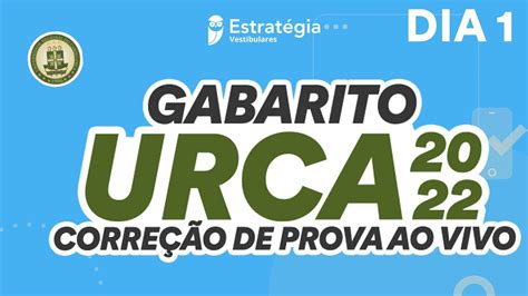 Gabarito URCA 2022 Correção de prova AO VIVO Dia 1 YouTube