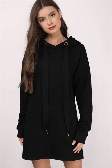 Black Sweatshirt Long Hoodie Hoodie Dress Black Oversized Hoodie 88 Tobi Us