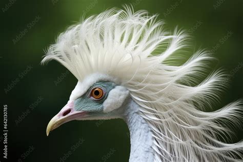 Rare Albino Peacock with Majestic White Feathers - Stunning Bird ...