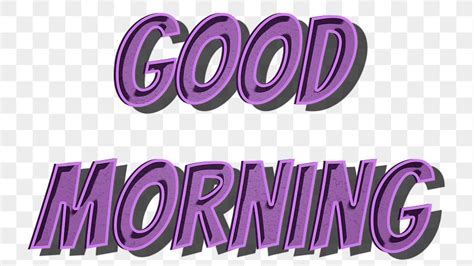 Good Morning Png Cartoon Word Premium PNG Sticker Rawpixel