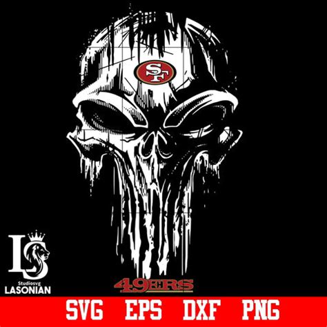 Skull San Francisco 49ers svg,eps,dxf,png file – lasoniansvg