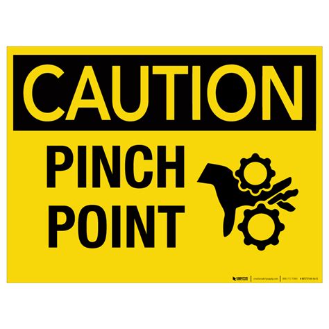 Caution Pinch Point Wall Sign Creative Safety Supply