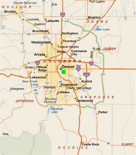 Denver Metro Map Printable