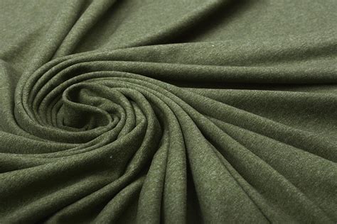 Baumwolljersey Armeegrün Melange YES Fabrics