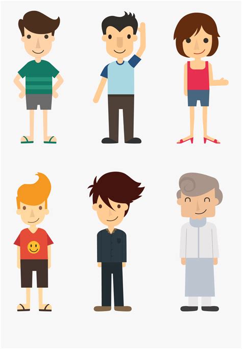 Flat People Illustration Vector Design - People Flat Design Png , Free ...