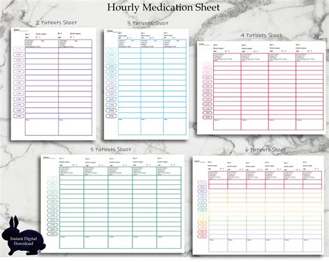 Nurse Report Sheet Nursing Shift Planner Nurse Brain Handoff Printable Hourly To Do Organizer