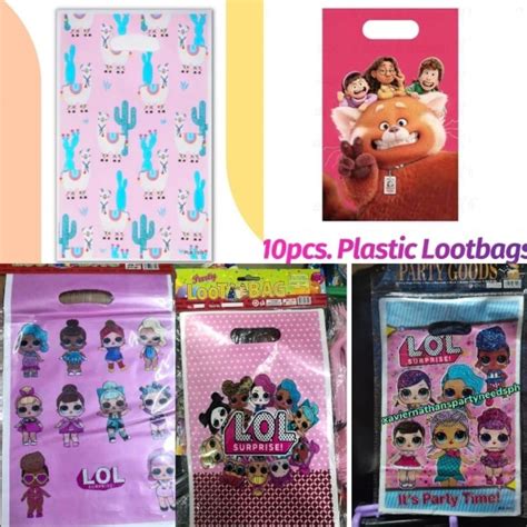 10pcspck Character Lol Party Loot Bags Plastic Party Supplies Sheep