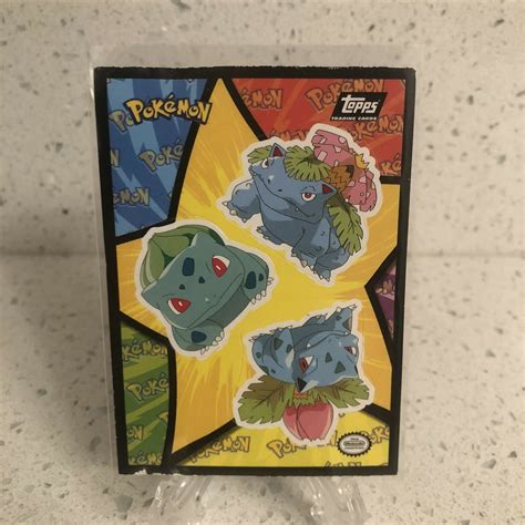 Mavin Topps Pokemon First Movie Sticker Insert Card Bulbasaur Ivysaur