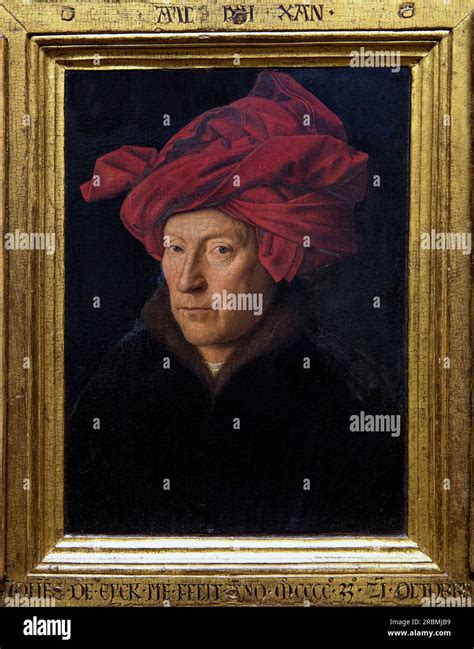 Portrait Of A Man Jan Van Eyck Stock Photo Alamy