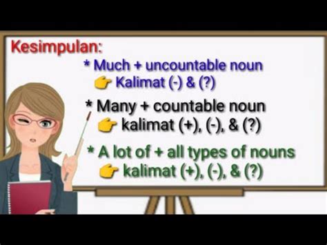 Perbedaan Much Many A Lot Of Dalam Kalimat Bahasa Inggris Youtube