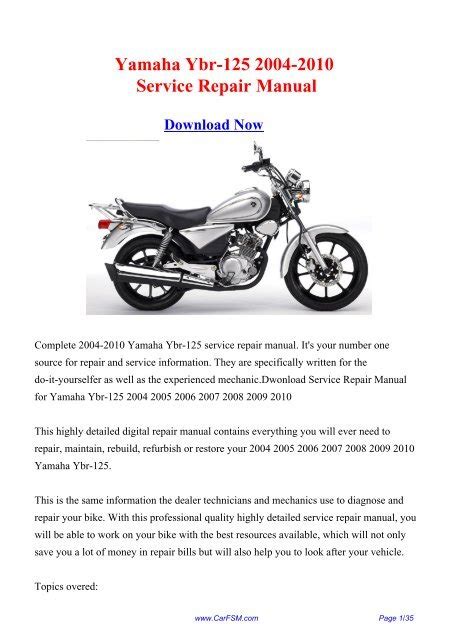 Yamaha Ybr 125 Wiring Diagram Pdf Wiring Flow Line