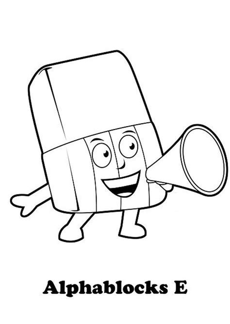 Alphablocks V Coloring Page