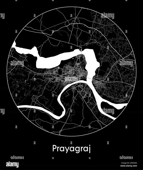 City Map Prayagraj India Asia vector illustration Stock Vector Image ...