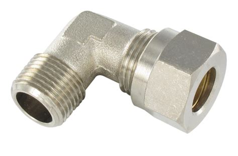 Universal Din Standard Compression Fitting Bsp Tapered Male Elbow In