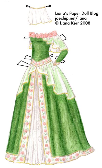 Halloween Costume Series Day 5 Green Princess Gown With Pink Rose Trim