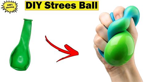 How To Make Stress Ball At Home How To Make Stress Ball With Balloon Youtube