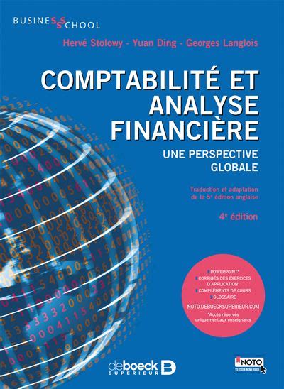 Comptabilit Et Analyse Financi Re Une Perspective Globale Broch